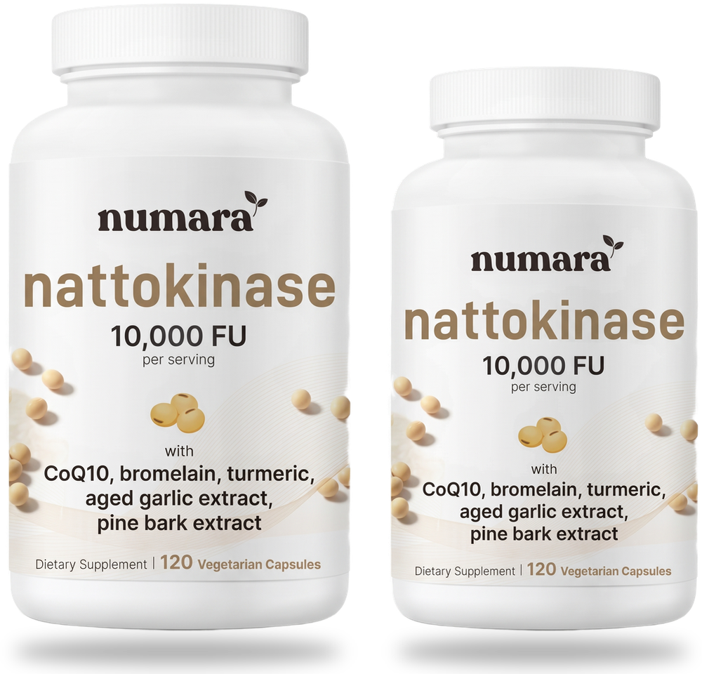 Two Numara Nattokinase bottles