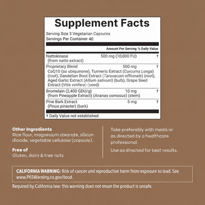 Max Potency Nattokinase 10,000 FU - Circulation Support