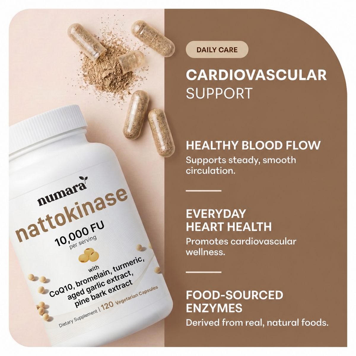 Max Potency Nattokinase 10,000 FU - Circulation Support