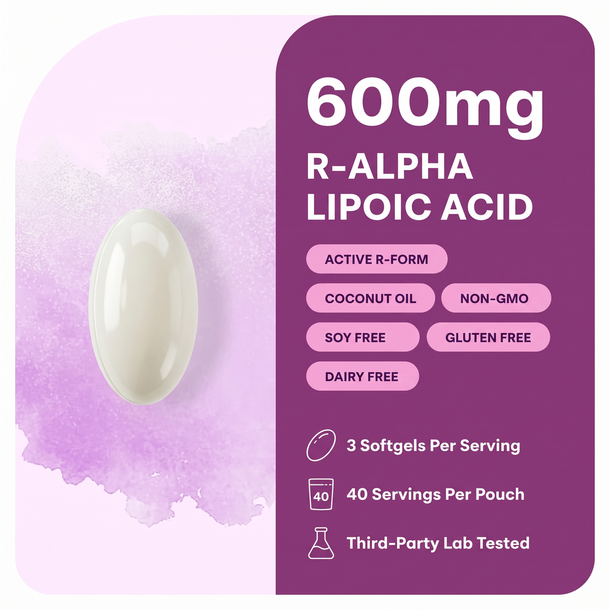 600mg R-alpha lipoic acid facts